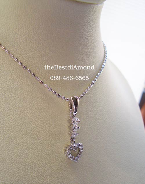 BP416RD+จี้เพชร หัวใจตุ้งติ้ง+++จี้เก๋ๆน่ารักๆ ดีไซน์เก๋มากๆ ออก Modern เป็นรูปหัวใจตรงปลาย งานออกแนวแหวานๆ ดูสดใสน่ารัก