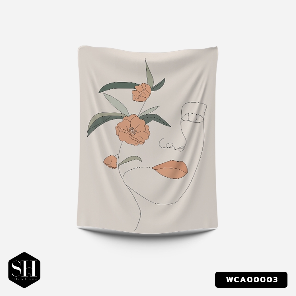 ผ้าติดผนัง ผ้าแขวนผนัง ผ้าตกแต่ง Her Cordia's WCA00003 #SOdAhome #SOdAPrintinG #WallCloth