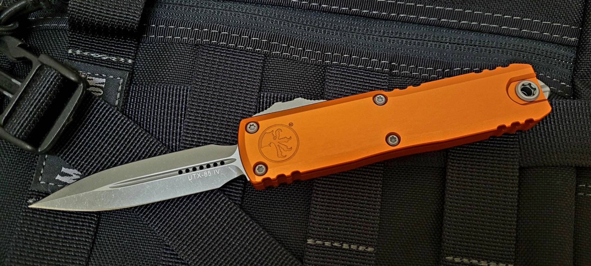 Microtech UTX-85 Gen IV w/ Orange Handle & Apocalyptic D/E M390MK