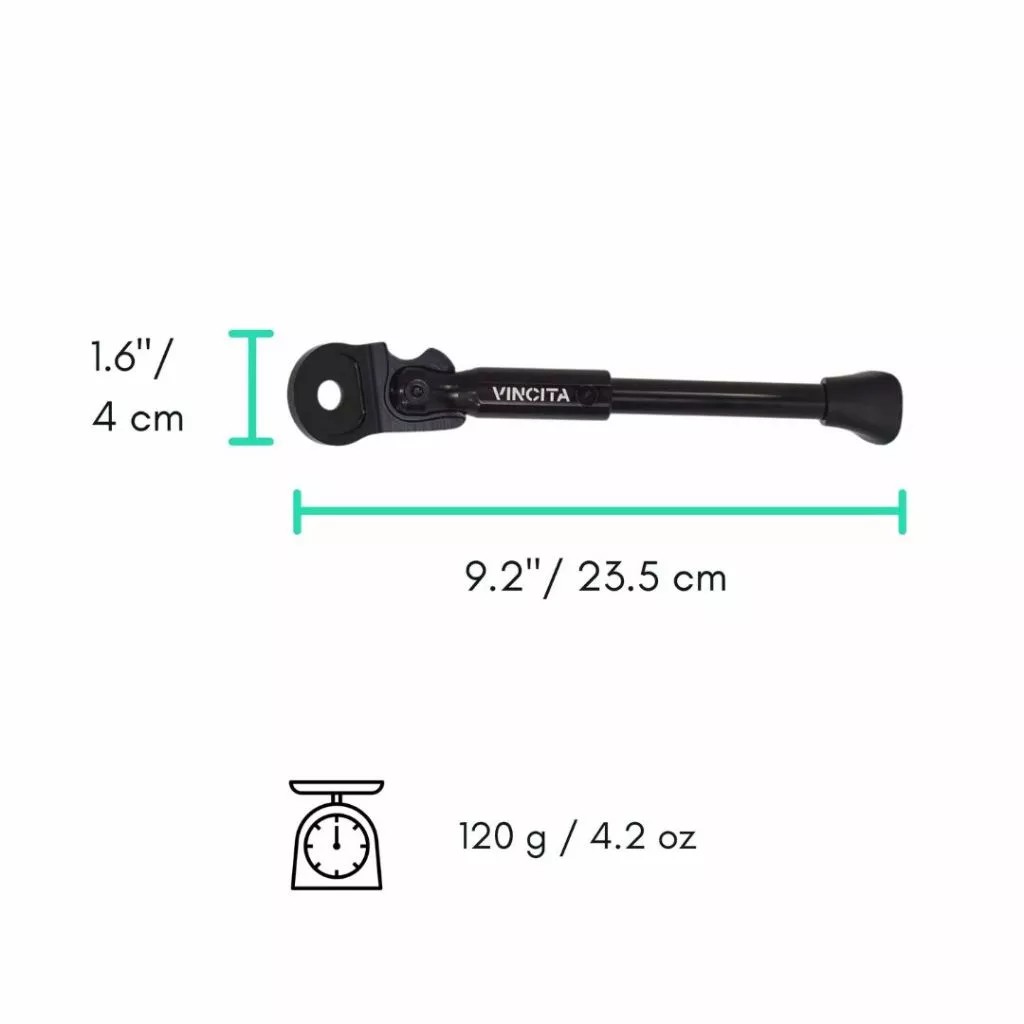 VINCITA C056B ขาตั้งจักรยาน Brompton | ไม่ต้องถอดกระเป๋าหลัง | อลูมิเนียม CNC | น้ำหนักเบา 120 กรัม | เข้ากับ A Line / C Line
