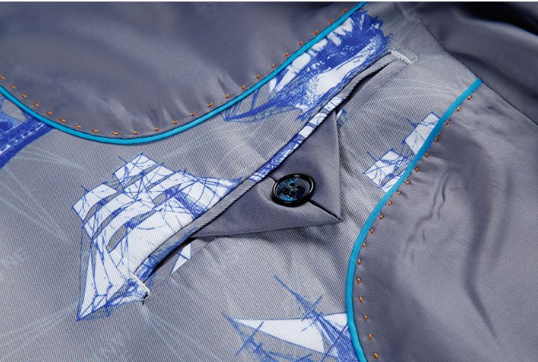 Pre-order เสื้อสูทชายแฟชั่น ลายกราฟฟิก สีสดใส ** เฉพาะเสื้อ**