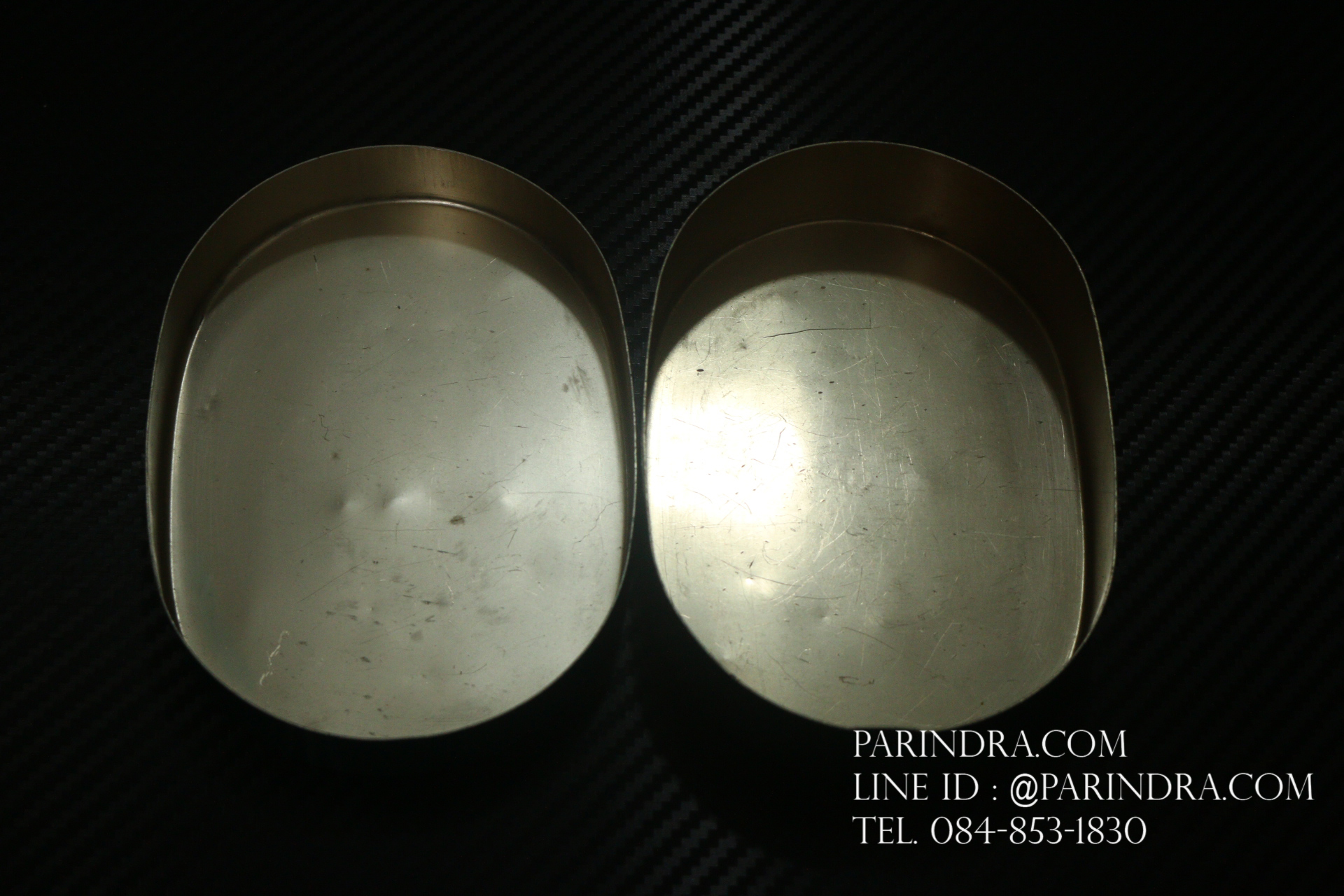 กล่องอลูมิเนียมเก่า ทรงกลมรี นักเบสบอล JAPAN