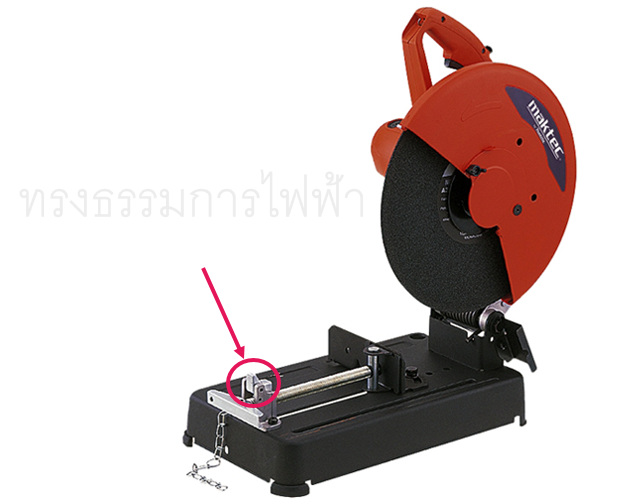 ตัวประคองเหล็กบีบชิ้นงาน แท่นตัด Maktec, Makita MT240, MT241, MT243, M2401B, LW1400, LW1401 [#65] Pn.313114-9 (แท้) #C8