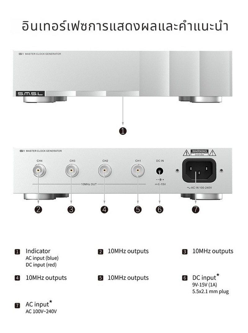 SMSL G1 Master Clock สำหรับเครื่องเสียงดิจิทัล ลดการบิดเบือนเสียงต้นทาง เสียงสมจริงยิ่งขึ้น ประกันศูนย์ไทย