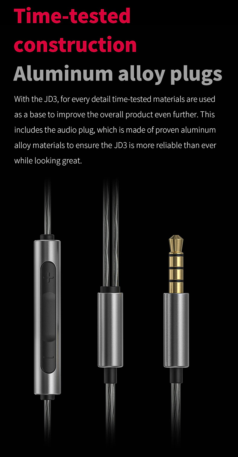 FiiO JD3 หูฟัง 1 ไดรเวอร์ Dynamic พร้อมไมค์ บอดี้แสตนเลส