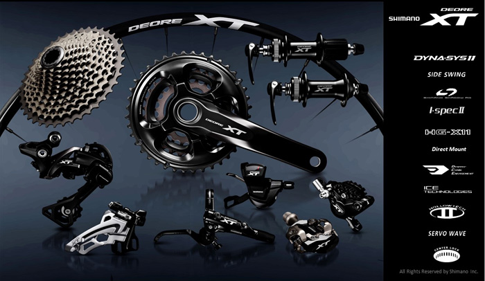 Shimano XT Groupset 22, NEW 2x11-Speed, XT-M8000, รุ่นจาน 2 ชั้น Group set ปี 2018(ไม่รวมดุมและชุดดิสเบรค)