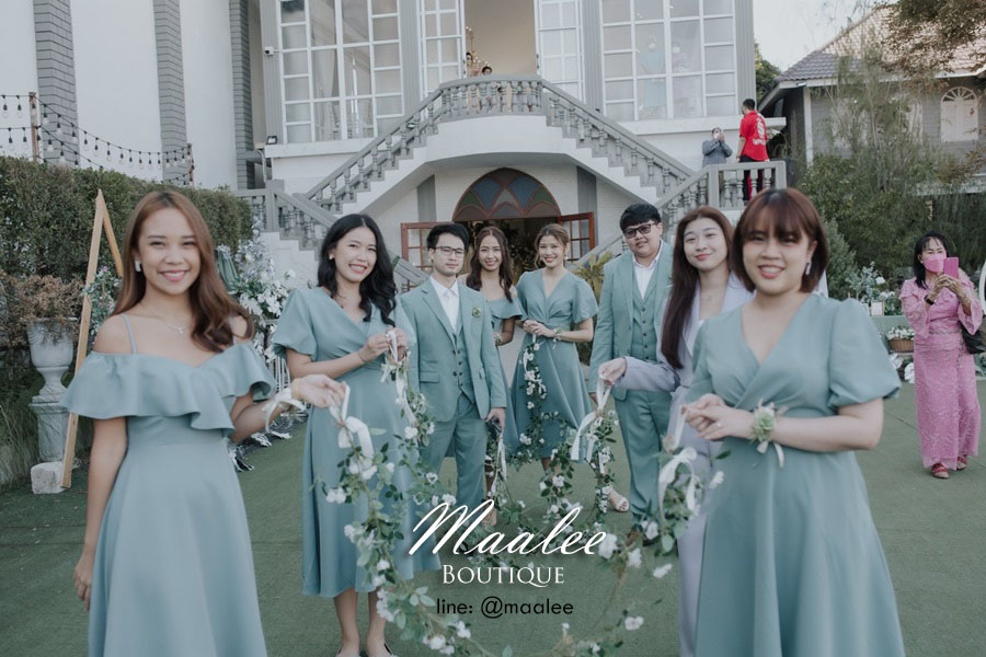 พร้อมเช่า เสื้อสูทชาย สีเขียวมิ้นต์เข้ม สีเขียวพาสเทล Dark Pastel Mint Green (พร้อมเสื้อกั๊ก)