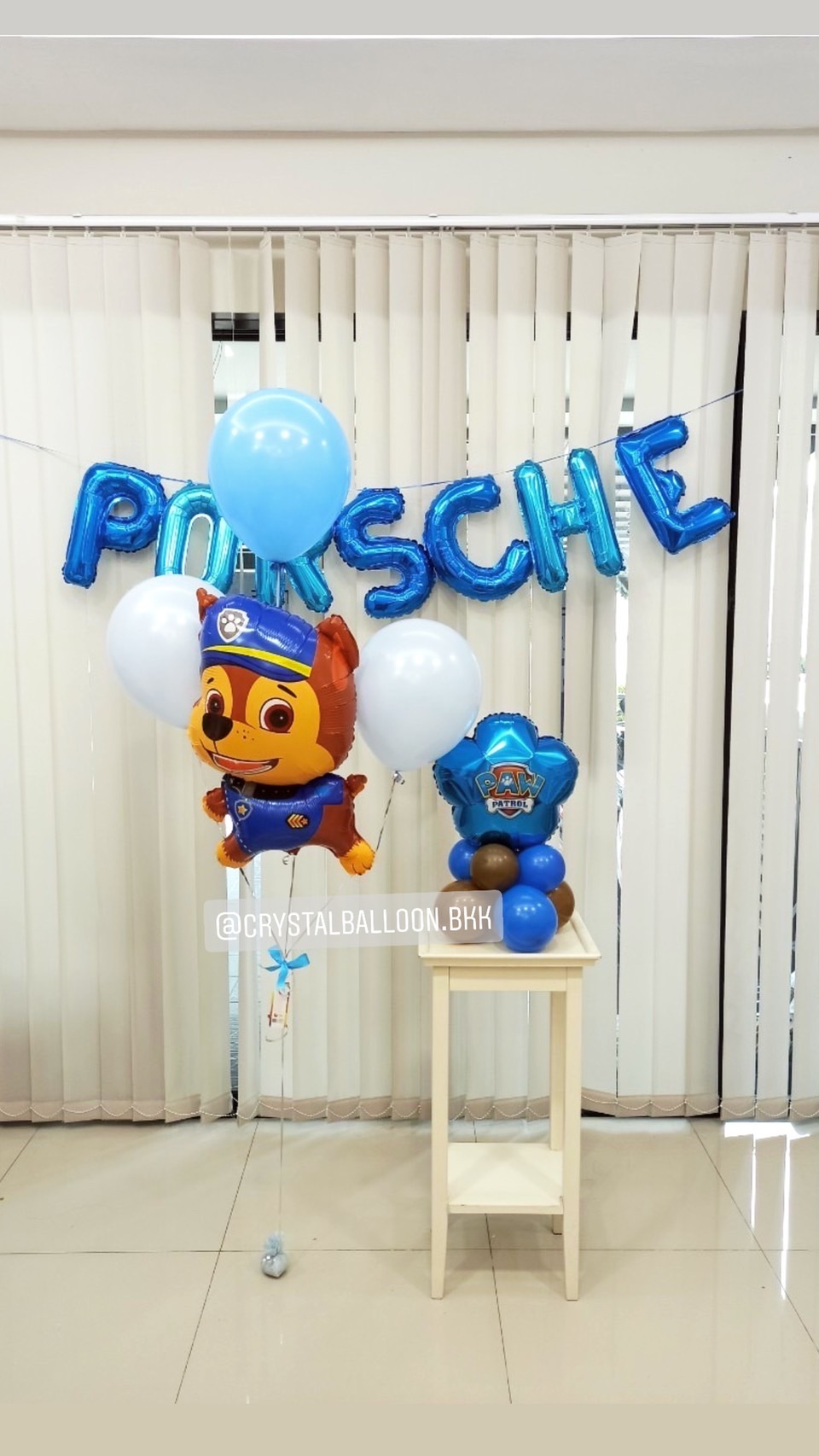 ลูกโป่ง วันเกิดเด็ก ฟอยล์ลูกโป่ง Paw Patrol พร้อม ฟอยล์ตั้งฐาน 1 ชิ้น พร้อมตกแต่ง ฟอยล์ตัวอักษร 7 ตัวอักษร สามารถเปลี่ยนสีลูกโป่ง/เปลี่ยนฟอยล์ตกแต่ง/เปลี่ยนสี-ฟอยล์ตัวอักษรได้