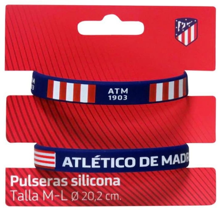 สายรัดข้อมือซิลิโคนฟุตบอล สโมสรแอตเลติโก มาดริด - Atletico de Madrid ใหม่ / ATLETICO MADRID Football Club Silicone Wristband - Atletico de Madrid NEW