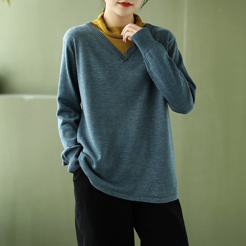 เสื้อคอเต่าไหมพรม