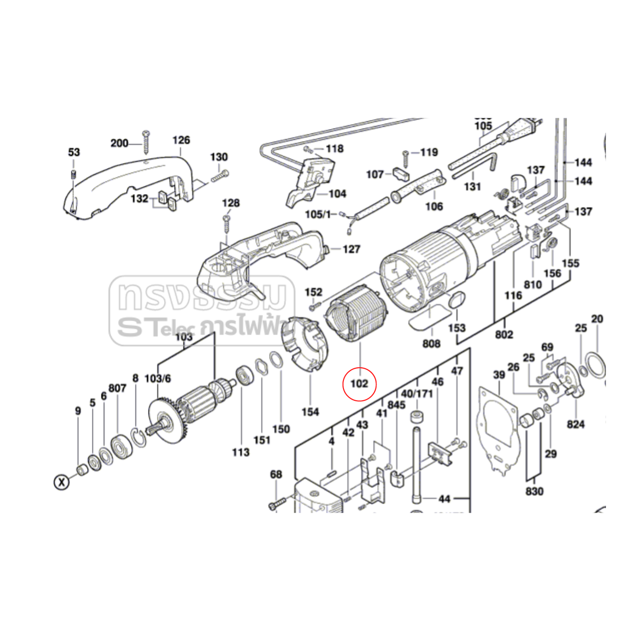 ฟิลคอยล์ เลื่อยจิ๊กซอว์ บอช Bosch GST80PBE Pn.2604220447 (แท้)##