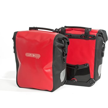 กระเป๋าทัวร์ริ่ง Ortlieb Sport-Roller City - QL1 Bike Pannier (pair) - 25L - black, WHITE, RED (ใช้ได้ทั้งหน้าและหลัง)