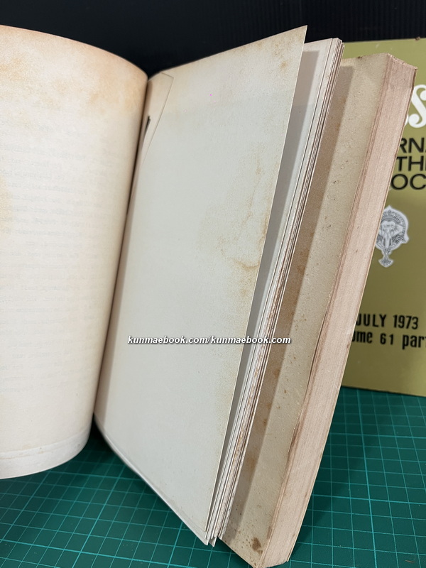 Journal of the Siam Society July-January 1973. Volume 61 Part 1-2