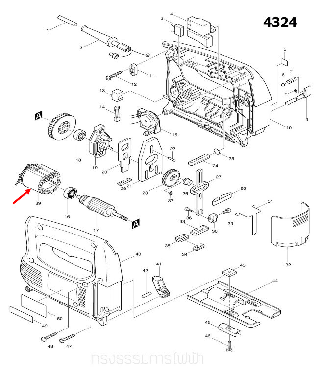 ฟิลคอยล์ จิ๊กซอว์ มากีต้า-Makita 4323 [#34], 4324 [#39] (แท้) ##