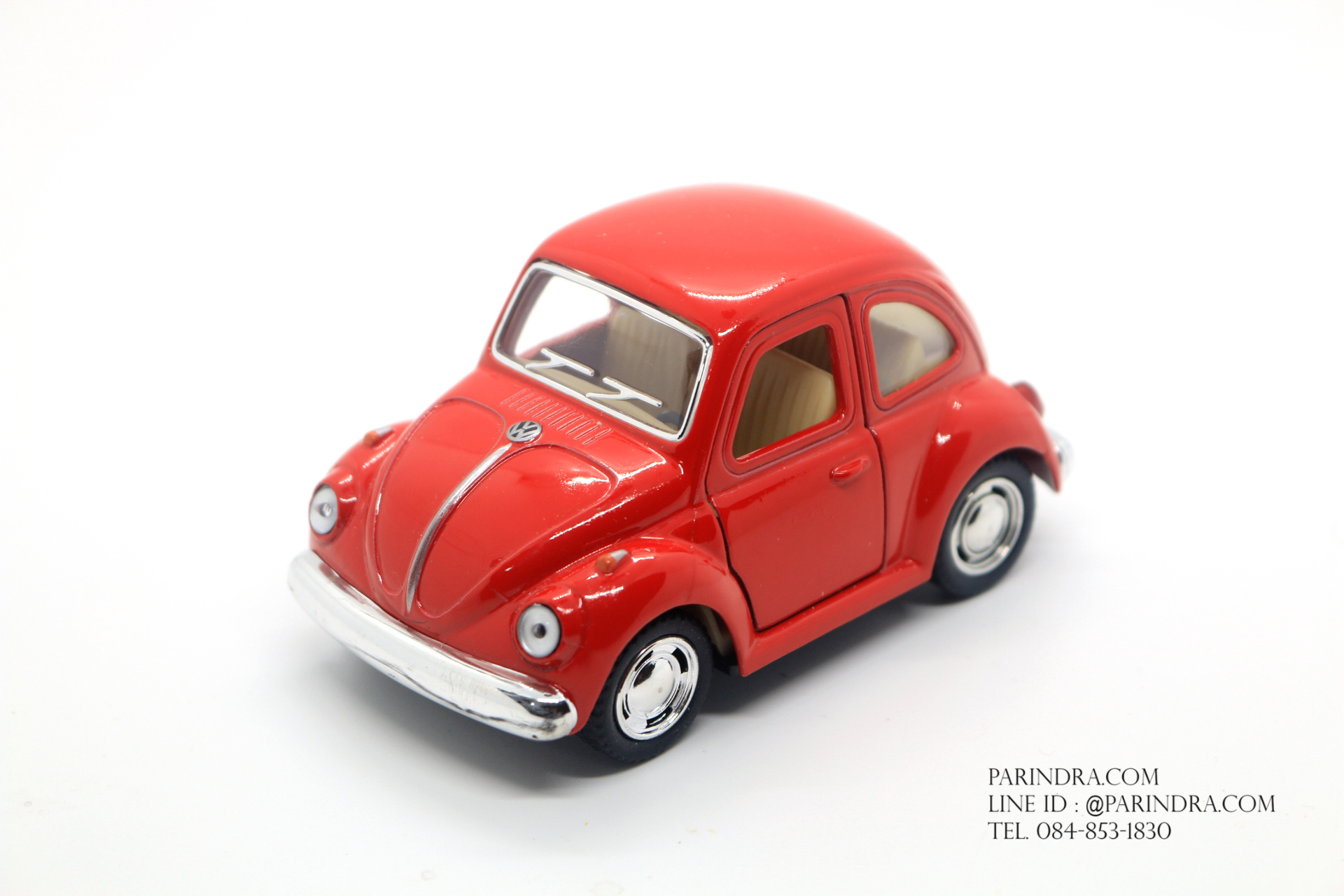 โมเดลรถเหล็ก รถเต่า Volkswagen 1967 ย่อส่วน Short Body สีแดง
