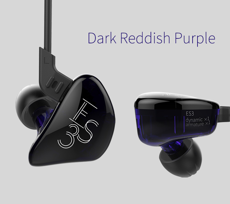 ขาย KZ ES3 หูฟัง Hybrid 2 ไดร์เวอร์ 1DD+1BA ระดับ Hi-Fi ถอดสายได้