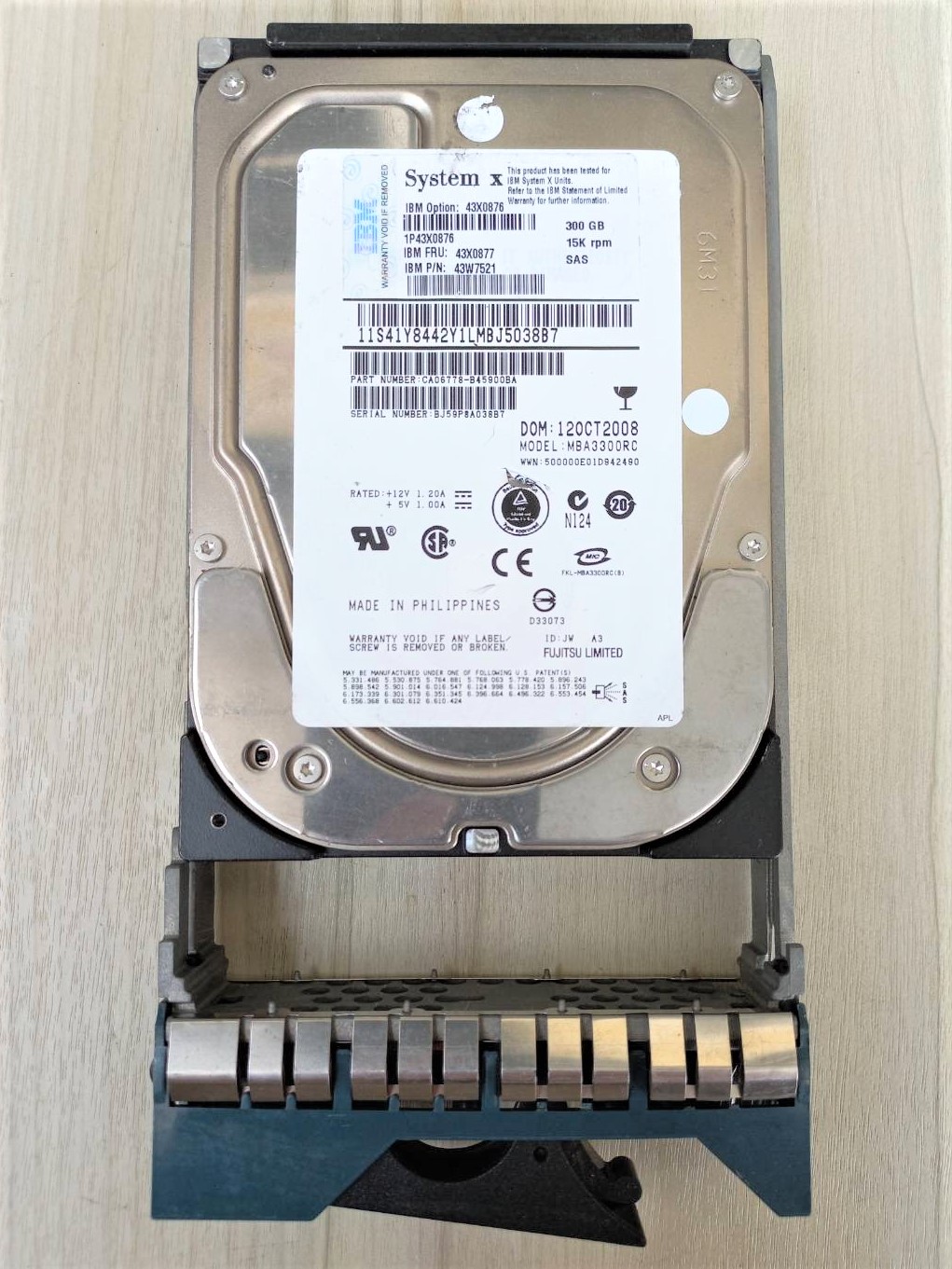 43W7521 IBM 300gb 15000rpm Sas 6gbps 3.5inch Hot Swap Hard Drive. Refurbished; Warranty 12 Months.Shipping is included.