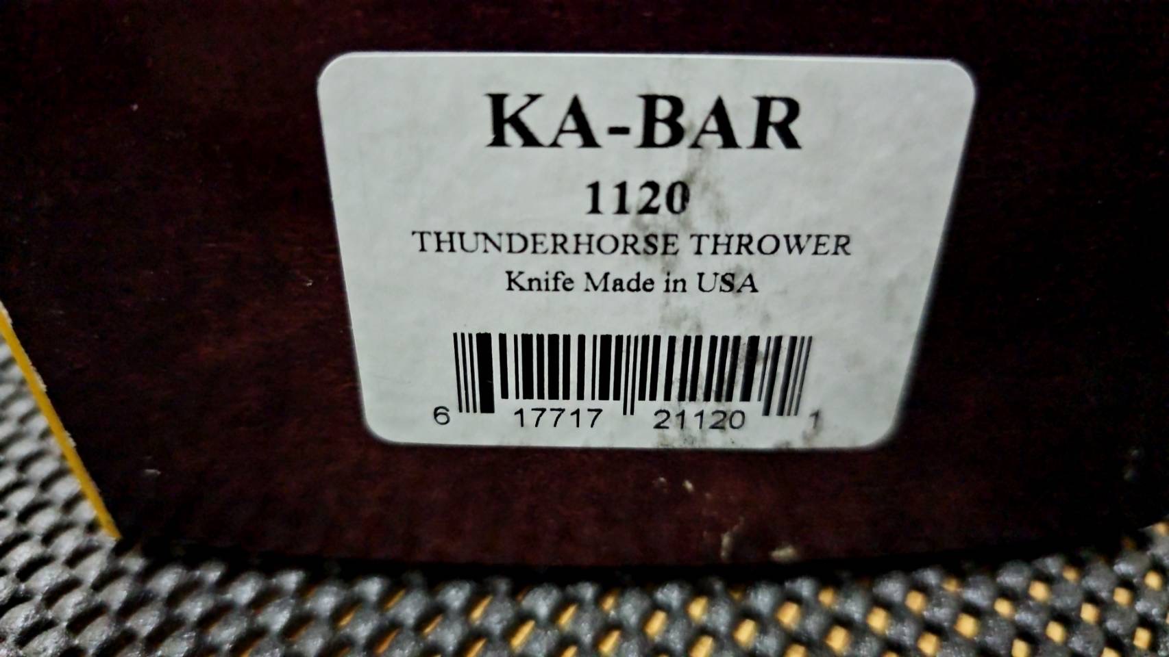 Ka-Bar ThunderHorse Throwing Knife (Black)1120