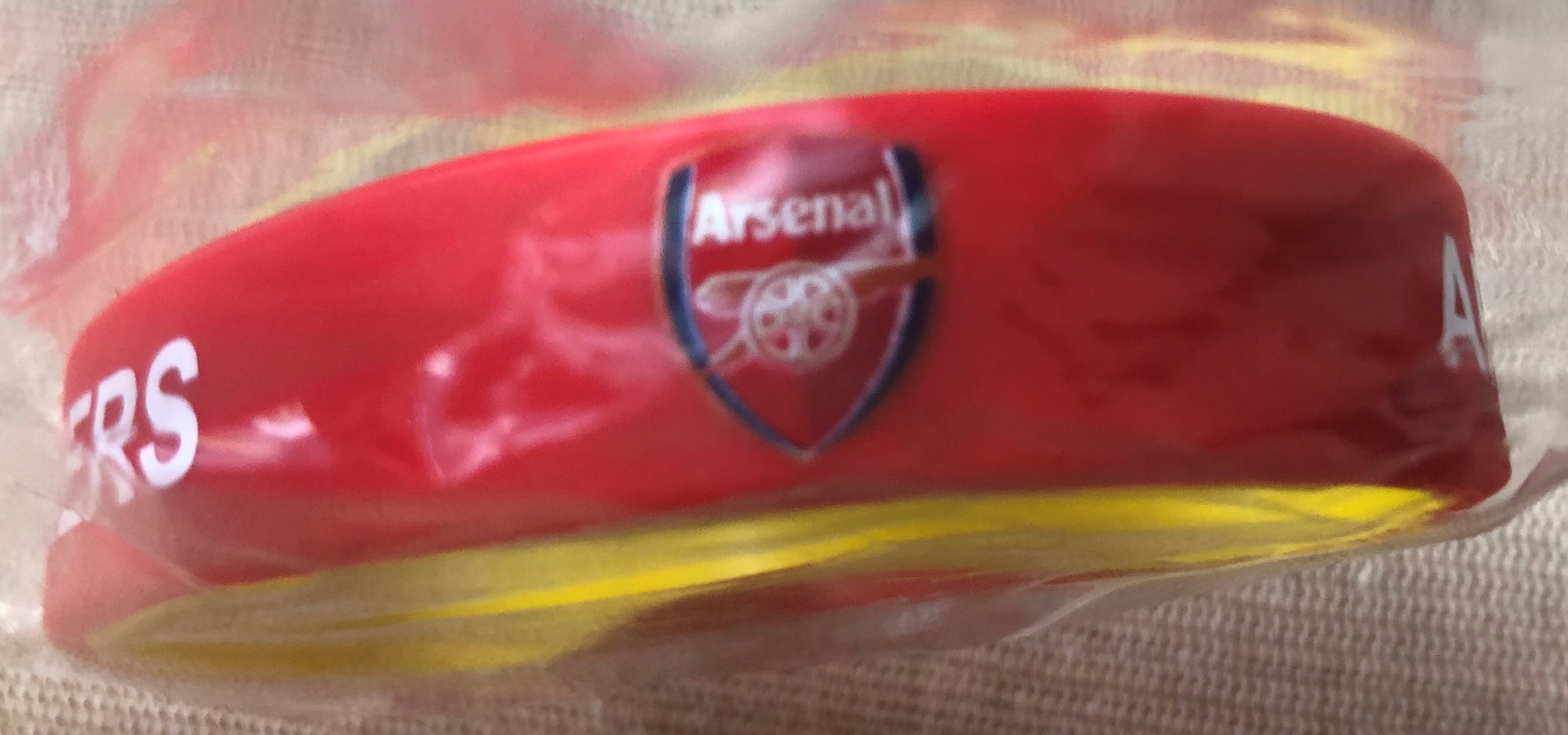 สายรัดข้อมือซิลิโคนฟุตบอล สโมสรอาร์เซนอล - ARSENAL ใหม่ / ARSENAL Football Club Silicone Wristband - ARSENAL NEW