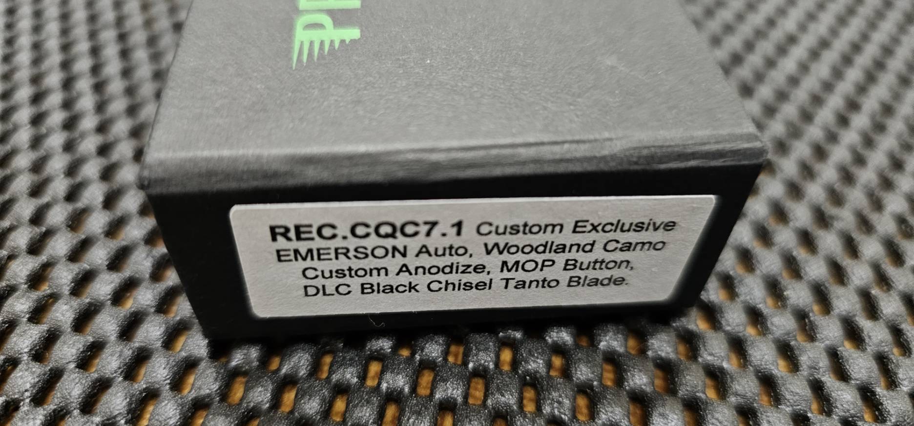 Pro-Tech Emerson CQC7 - REC Exclusive Woodland Camo / DLC 154CM