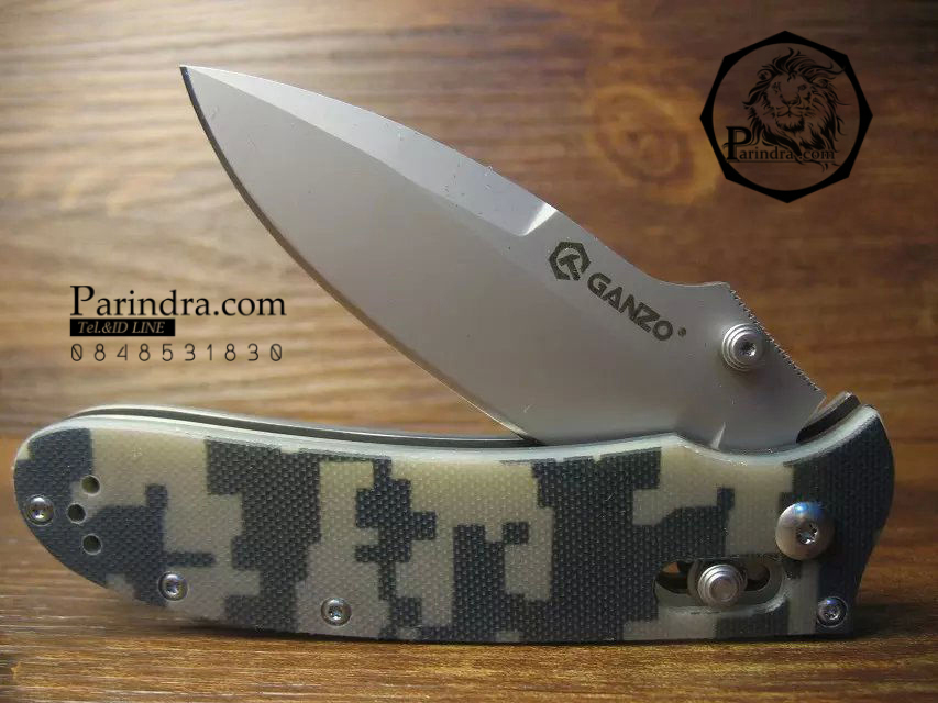 มีดพับ Ganzo รุ่น G704-CA CAMOUFLAGE สีลายพรางทหาร ของแท้ 100%