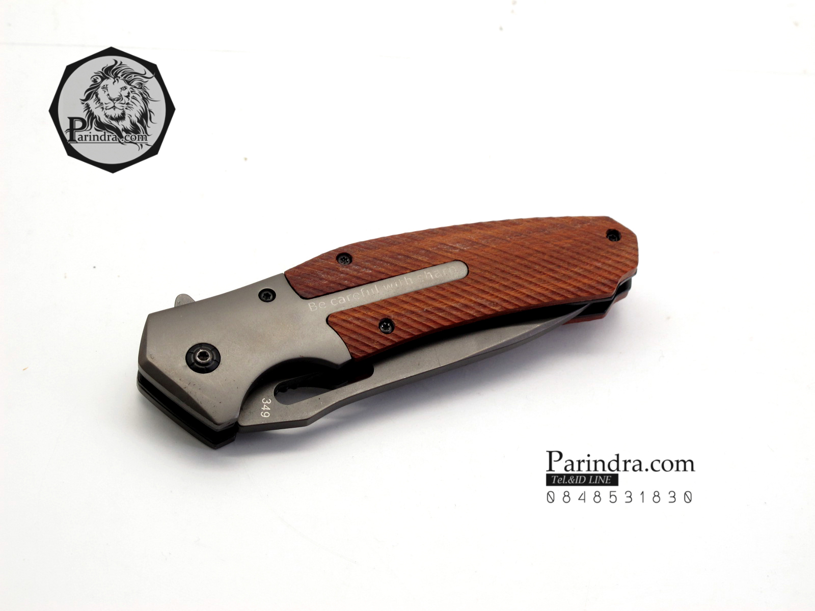 มีดพับ GERBER Bear Grylls รุ่นด้ามไม้ Be careful of Sharp (OEM)