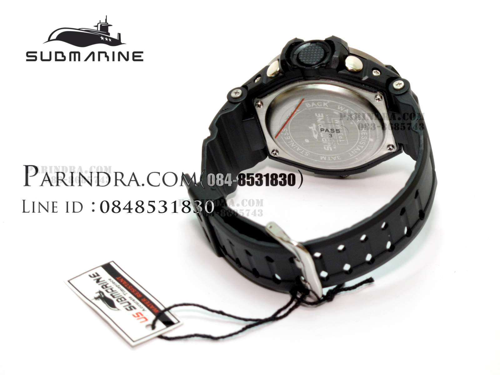 นาฬิกา US submarine Adventure Protector รุ่น TP3156M สีดำตัดแดง(พื้นดำ)