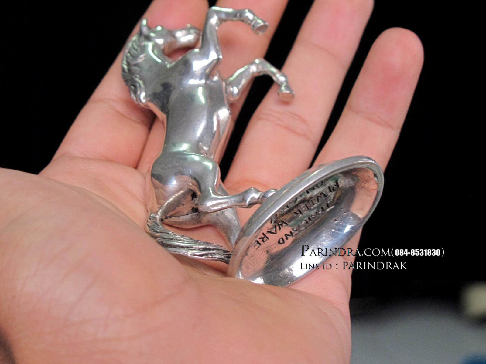 รูปหล่อรูปม้า จากโลหะ Pewter งานฝีมือคนไทย 100% (สวยมากๆคล้ายเนื้อเงินแท้)