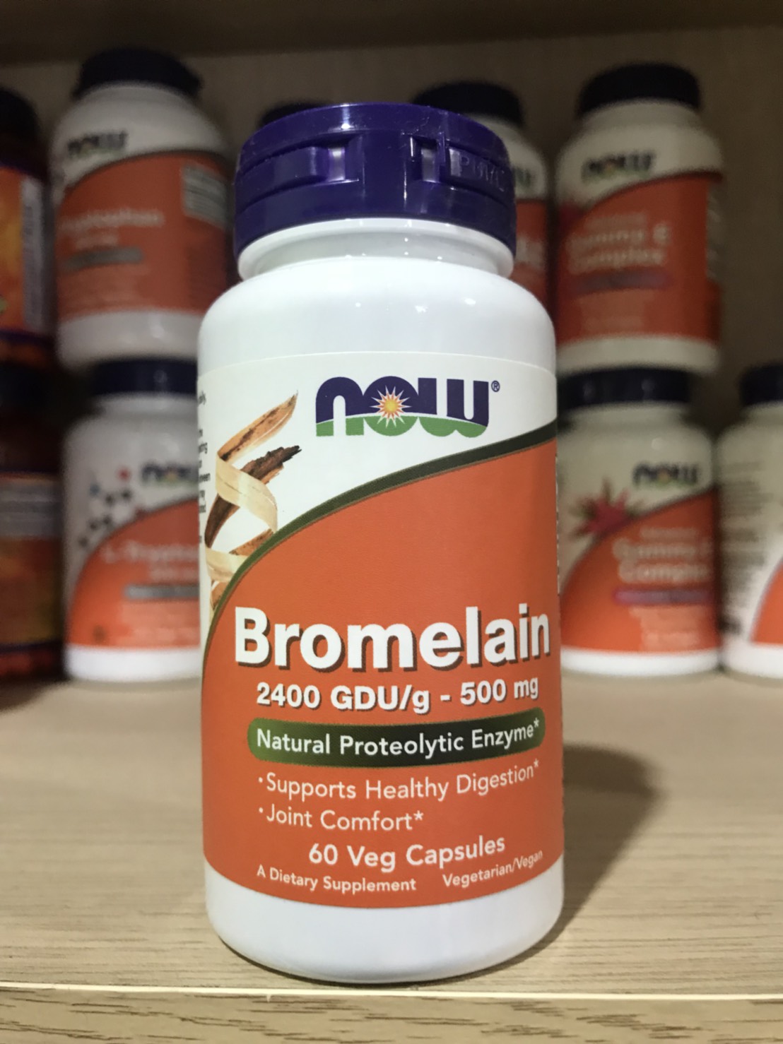 Now Foods, Bromelain, 500 mg, 60 Vcaps