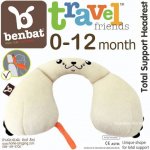 หมอนรองคอและศีรษะเด็ก BENBAT Travel Friends ให้นอนตามหลักสรีระ สำหรับวัย 0-12 เดือน สีขาว ลาย Seal