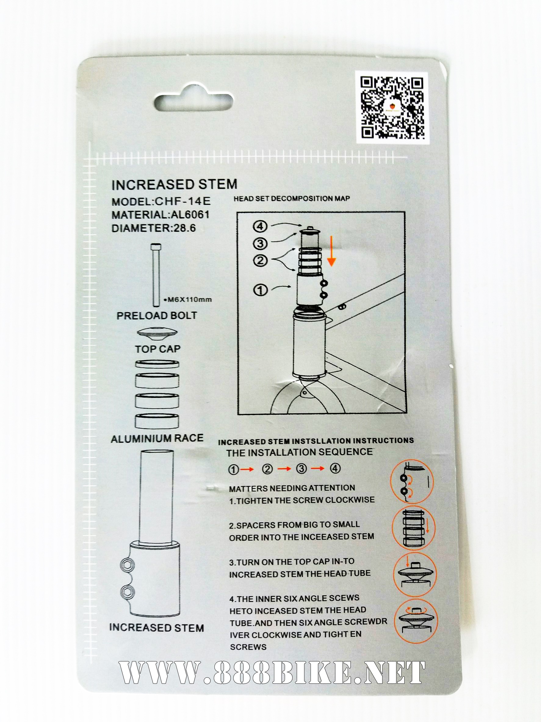 ต่อคอแฮนด์ imxt ,ซางโช๊ค INCREASED STEM มีสีเงิน