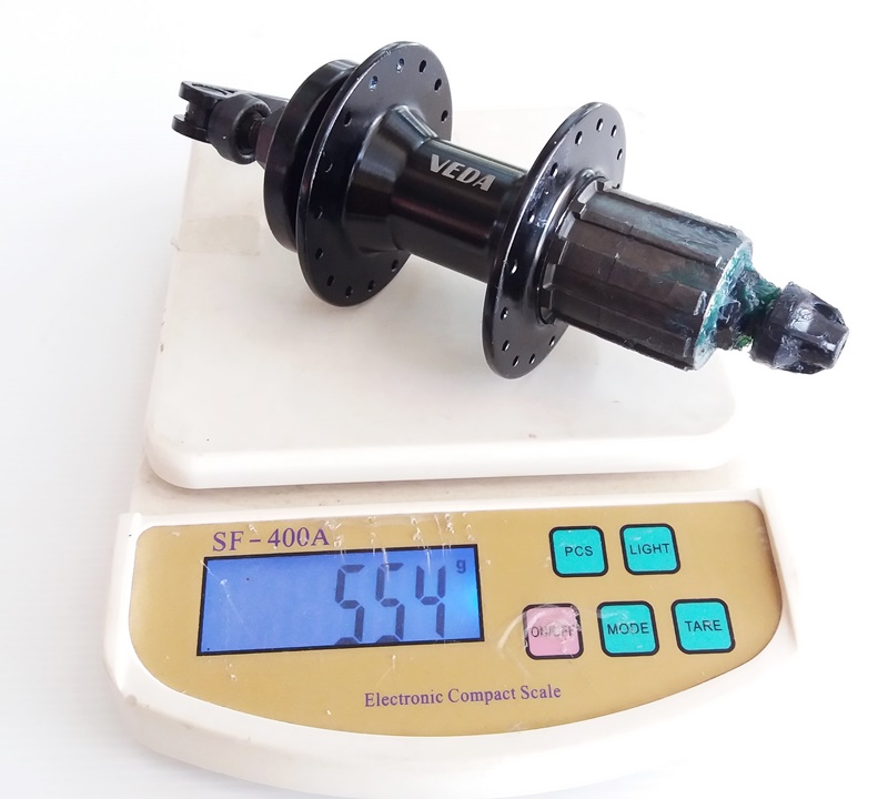 ดุมดิสเสือภูเขา ดุมเสือภูเขา VEDA หน้า/หลัง โม่อลูฯ สีดำและสีแดง 32H,VEDA-433