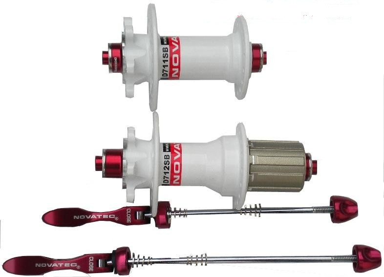 ดุมเสือภูเขา "NOVATEC" ดุมดิส หน้า/หลัง SuperLight FHD711/RHD712, 6 รู, 32H,