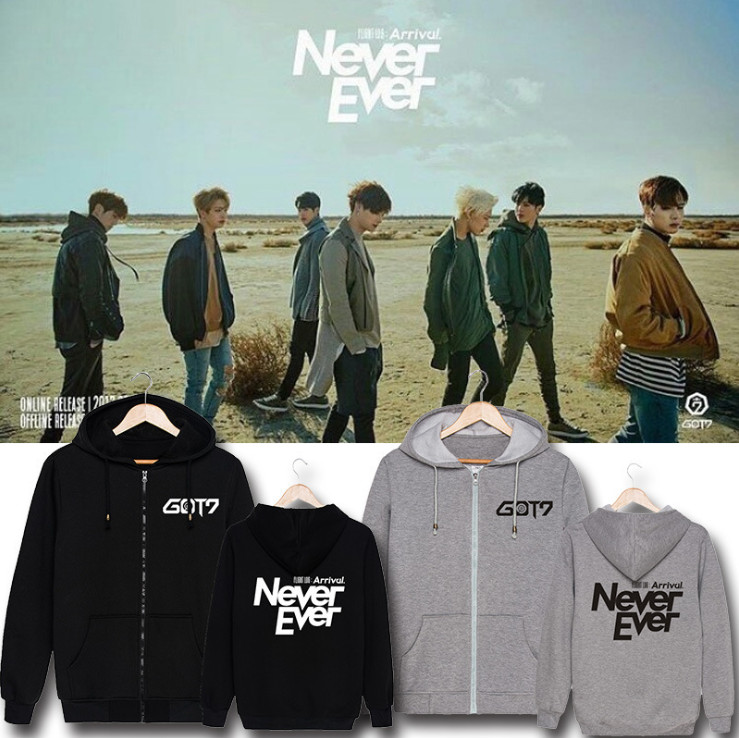 เสื้อฮู้ดซิปหน้า (Hoodie) GOT7 - Never Ever