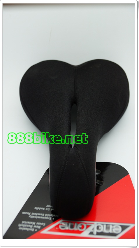 เบาะจักรยาน ENDZONE อานวีโล่ รุ่น VL-3125, OZONE, ผ้าไลกร้า LYCRA หุ้ม, สีดำ