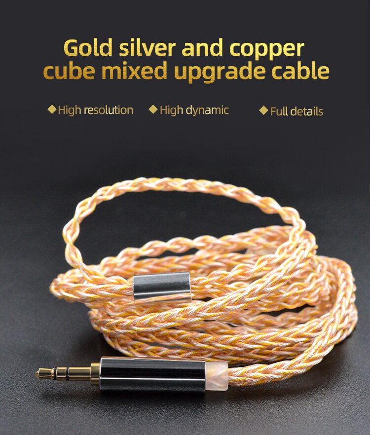 ขาย KZ Gold Mix สายอัพเกรดหูฟัง สำหรับหูฟัง KZ ขั้วพินC