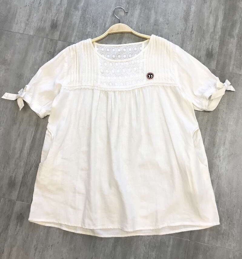 เสื้อผ้าฝ้ายนุ่มแต่งลูกไม้