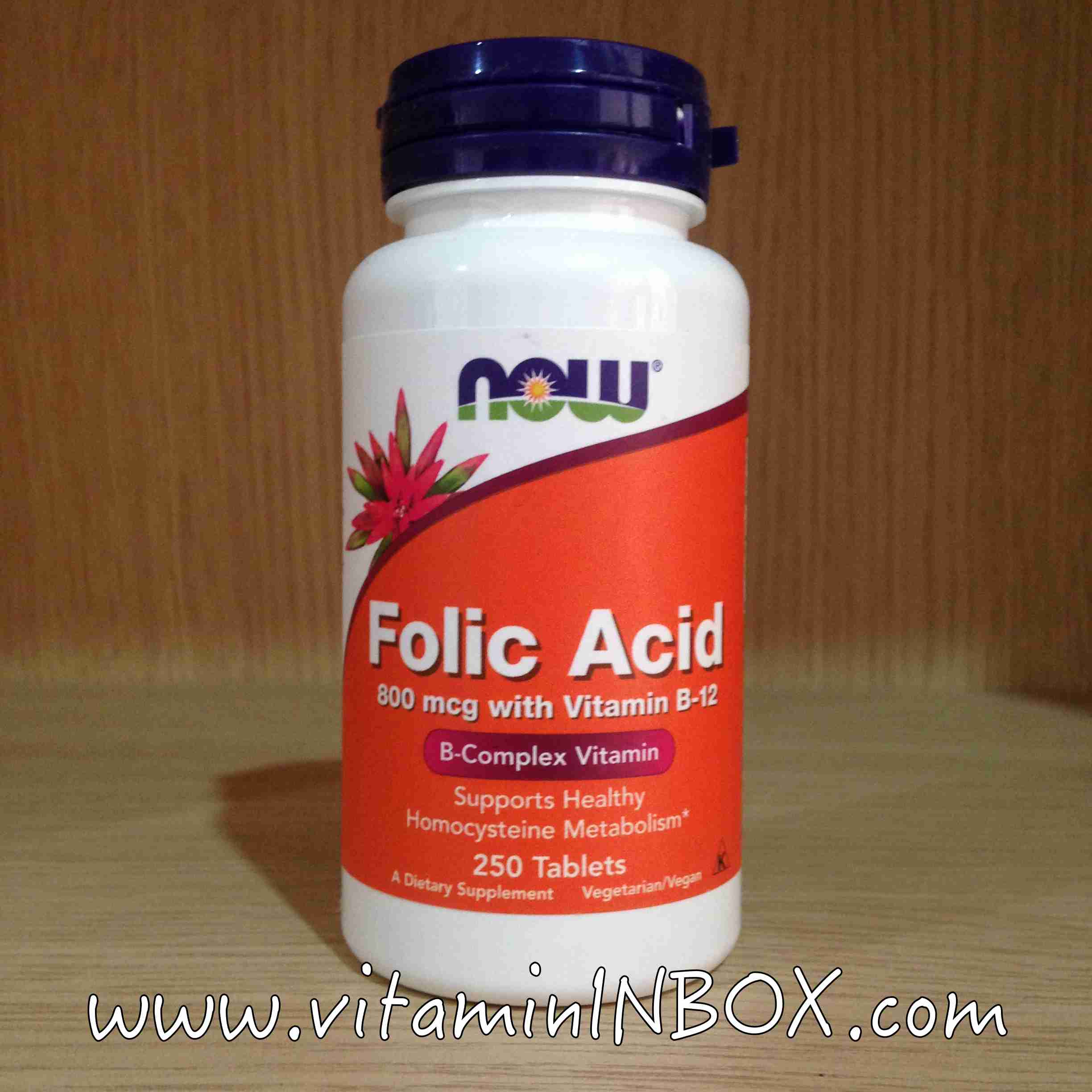 Now Foods, Folic Acid, 800 mcg, 250 Tablets
