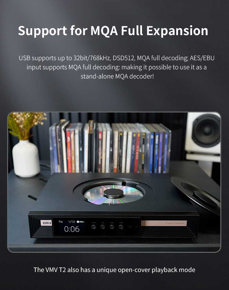 SMSL VMV T2 เครื่องเล่น CD ระดับไฮเอนด์ รองรับ MQA, LDAC, Hi-Res Wireless ประกันศูนย์ไทย