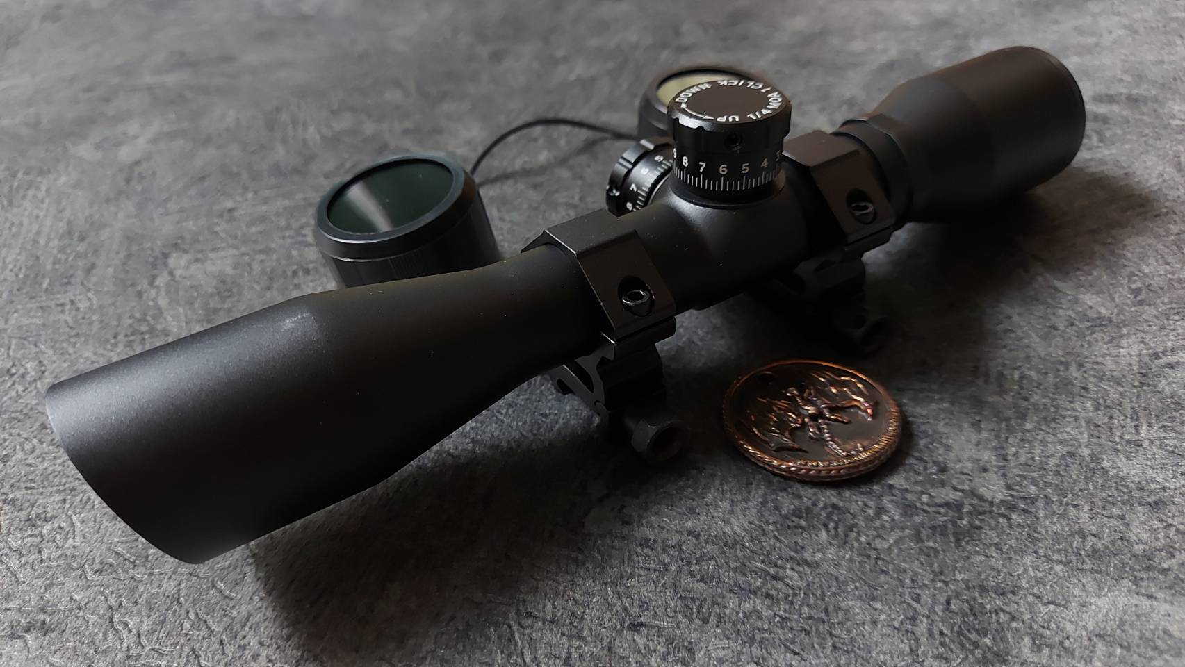 SCP TAC 4X32 W/RINGS BLK