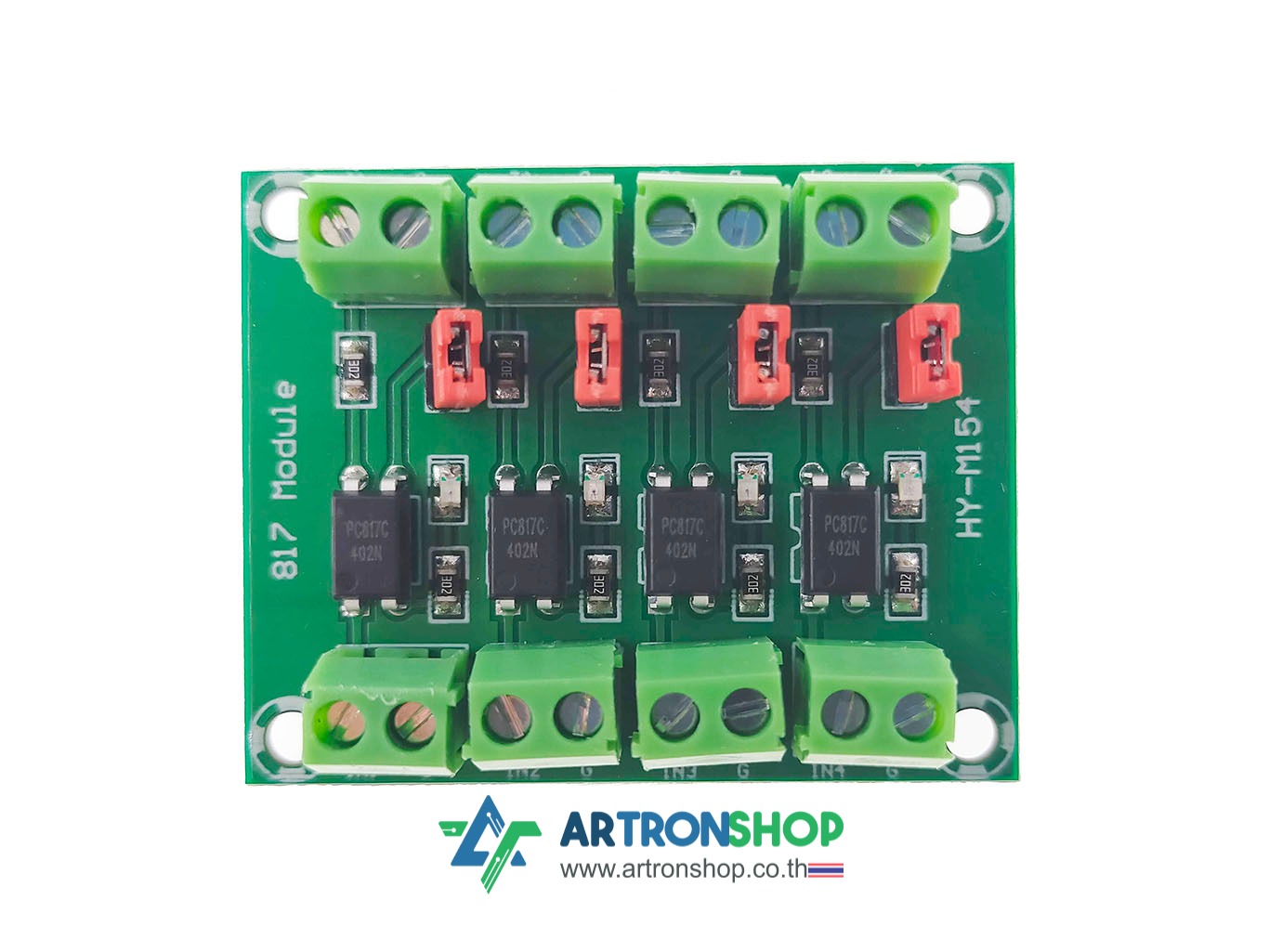 โมดูลควบคุมแยกกราวน์ 4 ช่อง Optocoupler Isolation Module