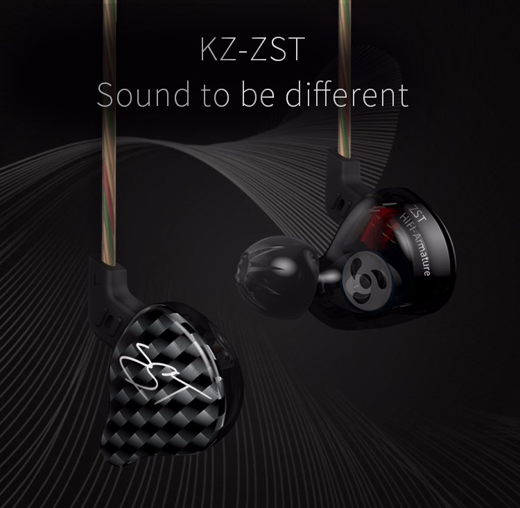 ขาย KZ ZST หูฟัง hybrid driver 1DD+1BA ระดับ HiFi เบสลึก ถอดสายได้ ดีไซน์หรู