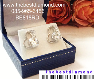 BE818RD+++ต่างหูหัวใจมีแต่เธอ=== น่ารักสุดๆๆ เพชรวิ๊งๆๆเล่นไฟดีมากๆๆ แบบทันสมัย เปรี้ยว เก๋ น่ารัก ในแบบเดียวกัน