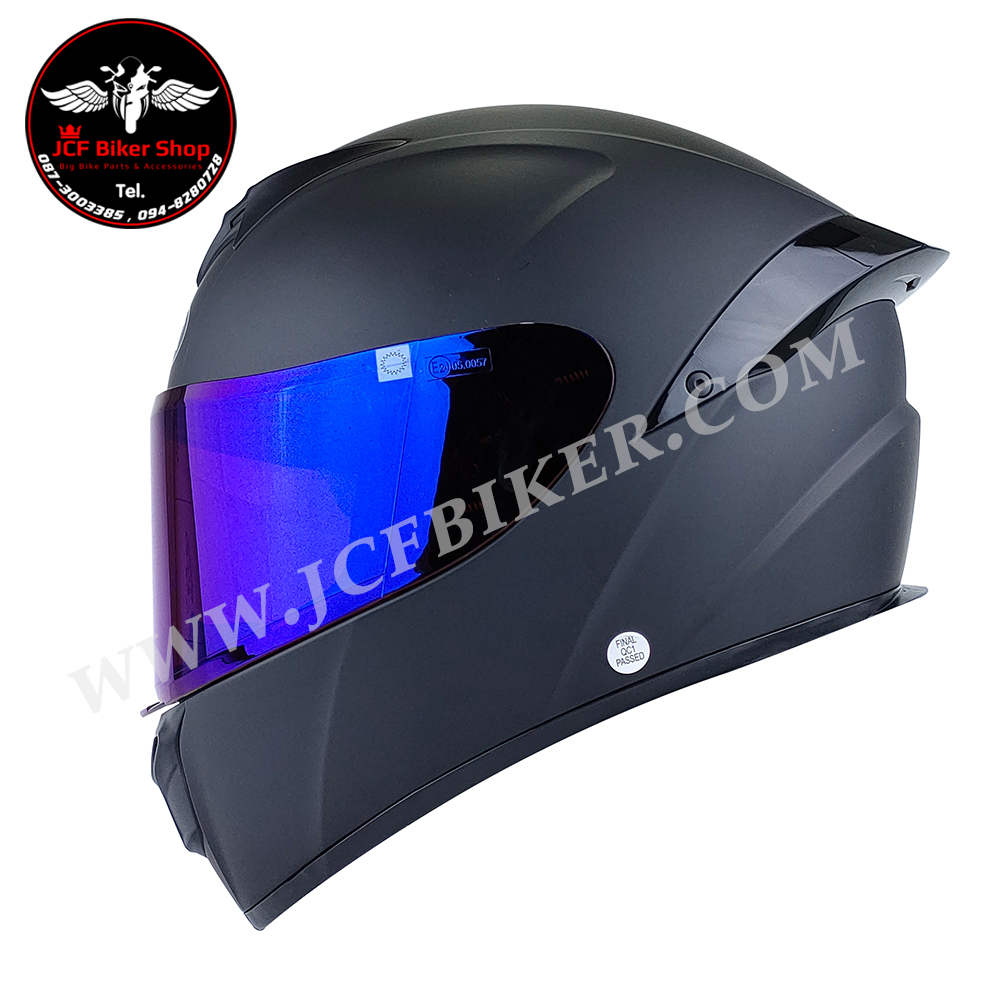 หมวกกันน็อคเต็มใบ หมวกันน็อค Real Helmets Thunder ดำด้าน