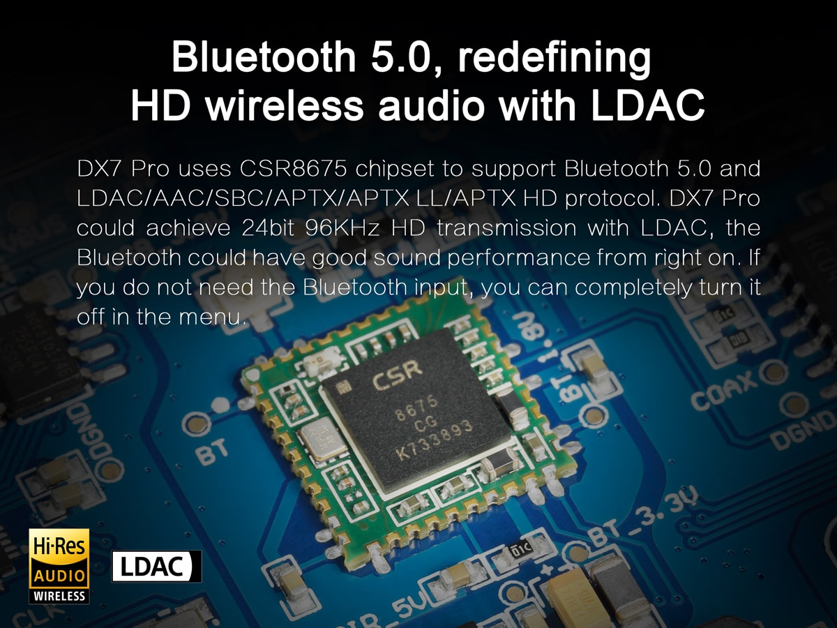 ขาย TOPPING DX7 Pro DAC/AMP ตั้งโต๊ะรองรับ Bluetooth 5.0 , 32BIT/768kHz , DSD1024