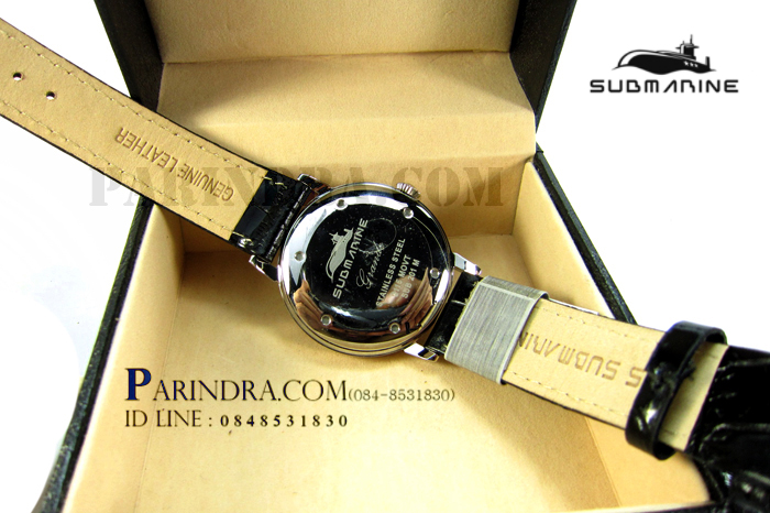 นาฬิกา US submarine รุ่น SUB201M สายหนังสีดำ-ดำ