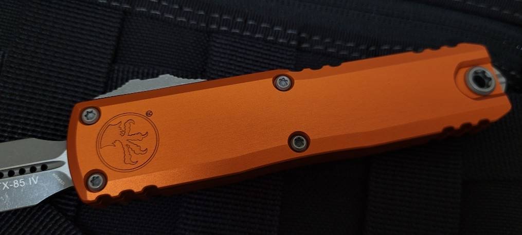 Microtech UTX-85 Gen IV w/ Orange Handle & Apocalyptic D/E M390MK