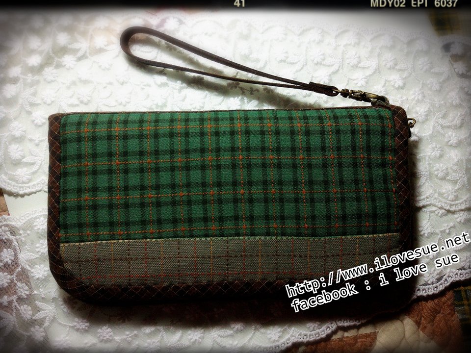 กระเป๋าเงินใบยาว ผ้าคอตตอนลินินเกาหลี + ผ้าทอญี่ปุ่น - สั่งทำค่ะ