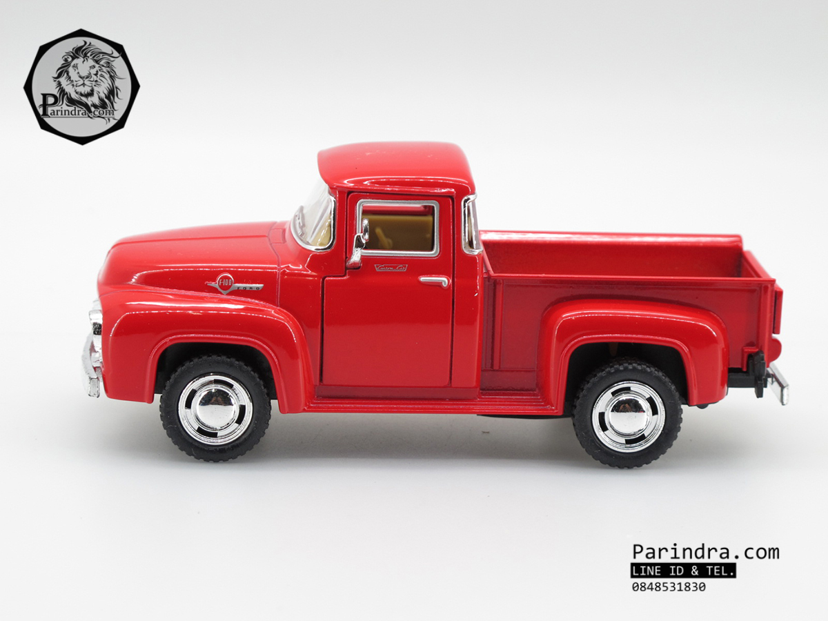 โมเดลรถเหล็กรถจำลอง Ford 1956 F-100 Pickup KT5385 อัตตราส่วน 1:38 สีแดง