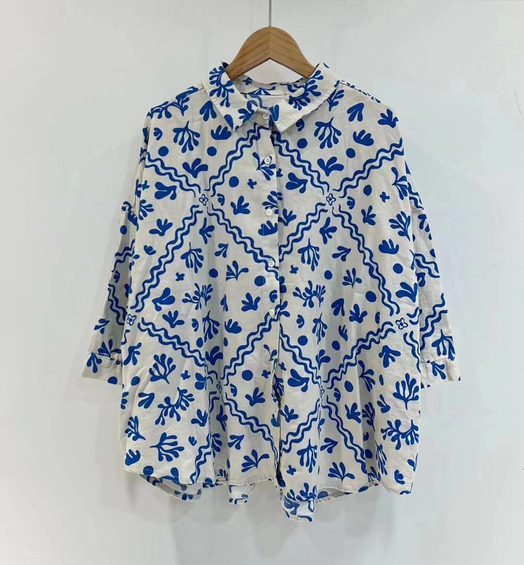 เสื้อผ้าฝ้ายลายพิมพ์